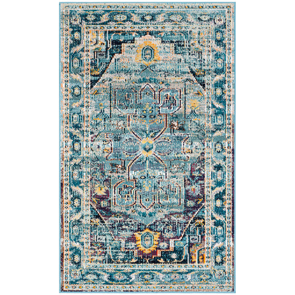 World Menagerie Lavine Teal/Purple Area Rug & Reviews Wayfair